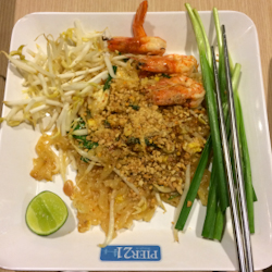 Plate of pad thai in Bangkok