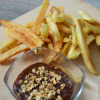 Pindasaus (Dutch peanut sauce) with french fries