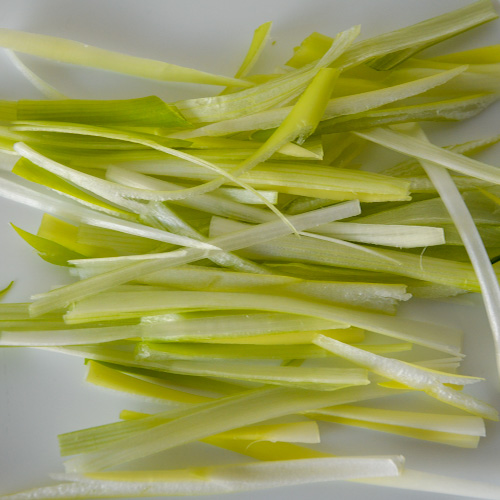 Julienned green onions