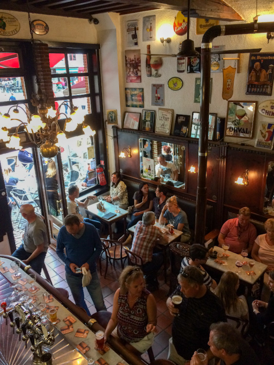 Inside a very gezellig pub in Antwerp, Belgium