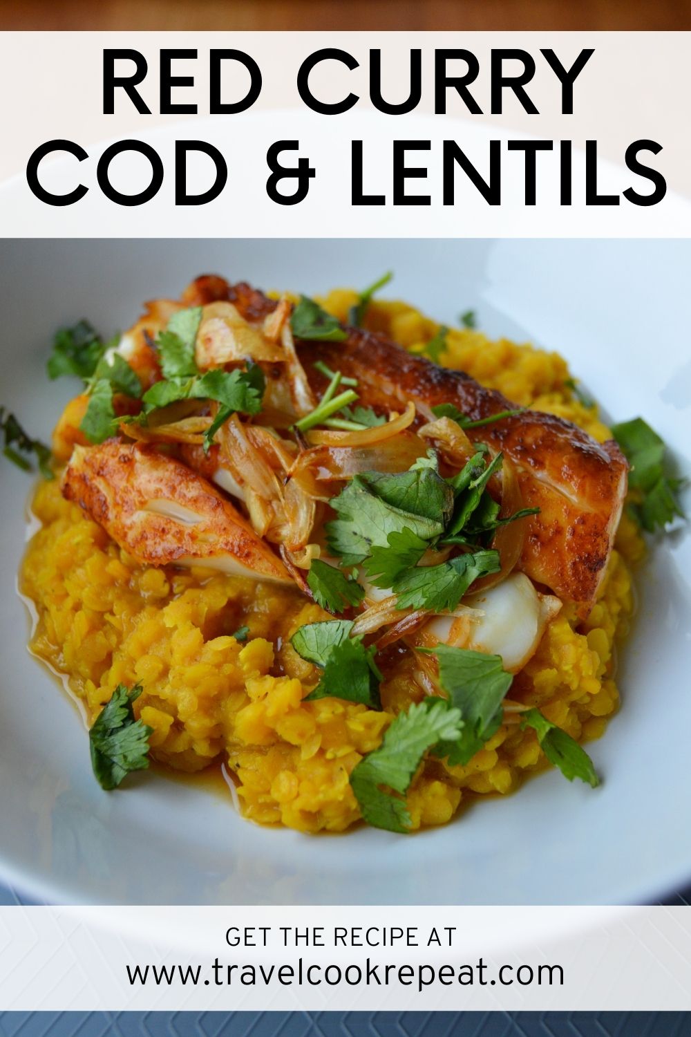 Red Curry Cod with Red Curry Lentils